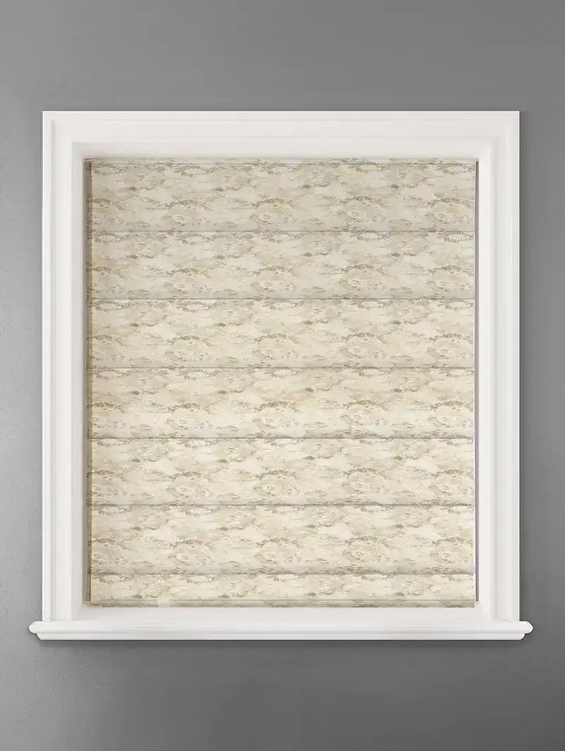 Allegany Ecru Abstract Pattern Roman Blind