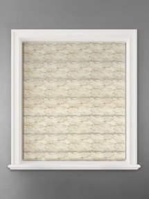 Allegany Ecru Abstract Pattern Roman Blind