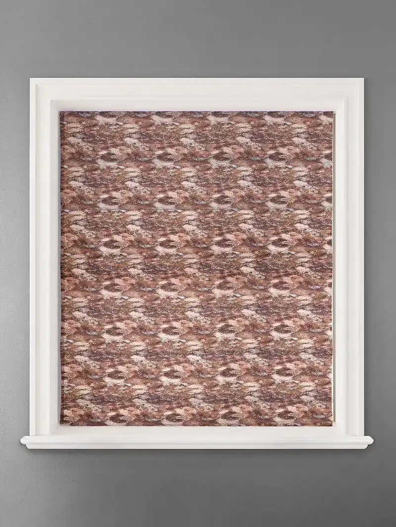 Allegany Ginger Abstract Pattern Roman Blind