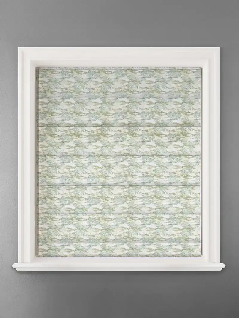Allegany Seaglass Abstract Pattern Roman Blind