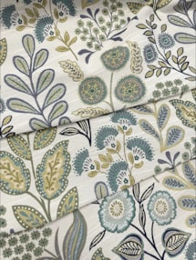 Penelope Jacquard Floral Jade Floral Pattern Roman Blind