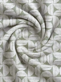 Penthouse Crescent Fern Geometric Pattern Roman Blind