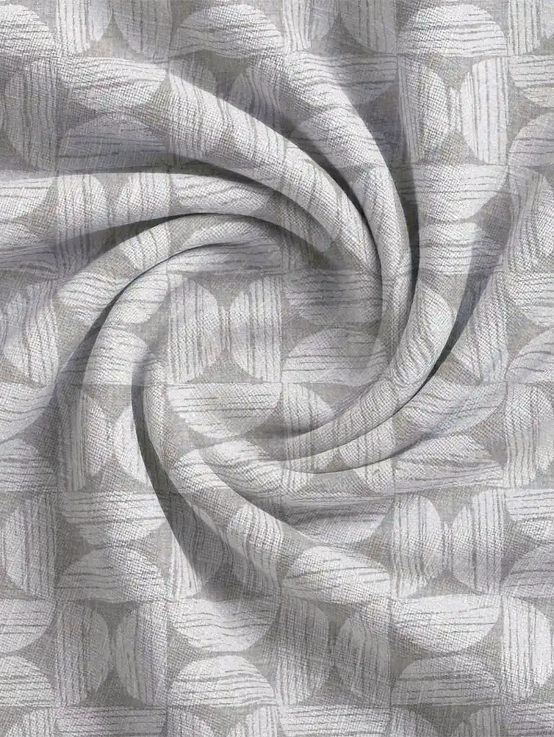 Penthouse Crescent Frost Geometric Pattern Roman Blind