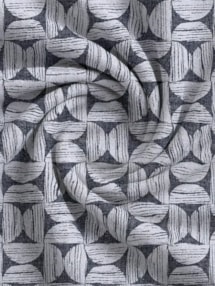 Penthouse Crescent Mono Geometric Pattern Roman Blind