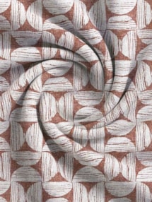 Penthouse Crescent Sandstone Geometric Pattern Roman Blind