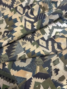 Sullivan Jade Ikat Pattern Roman Blind
