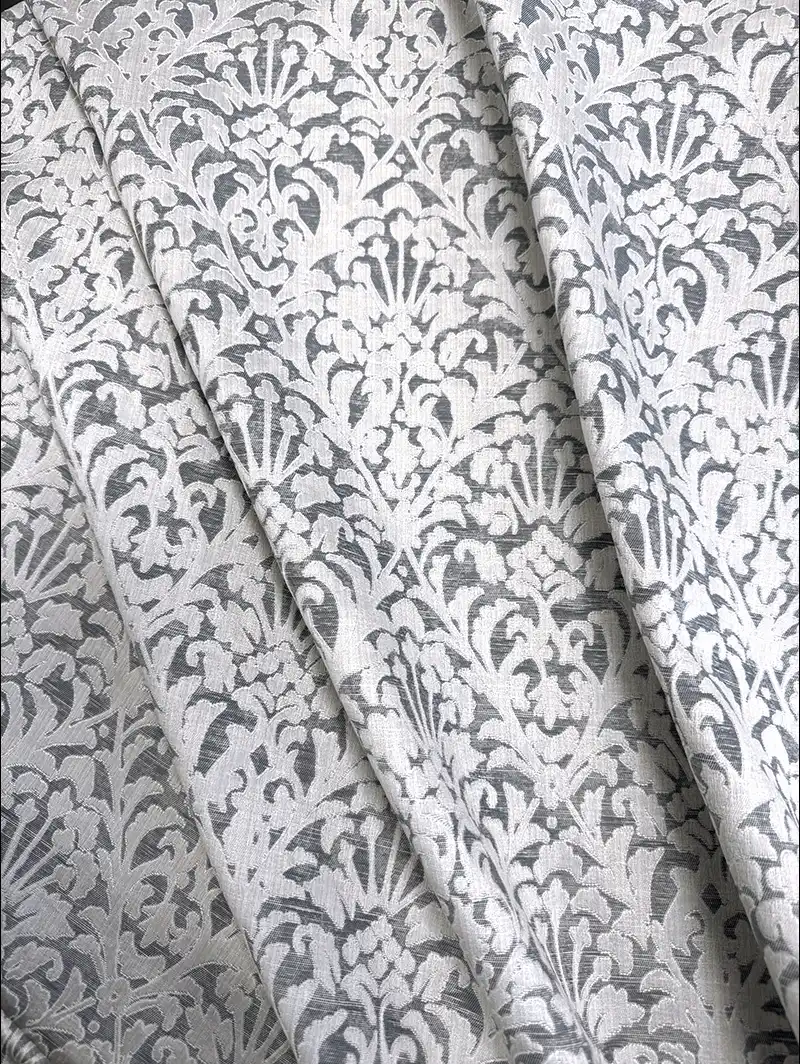 Opulent Slate Damask Roman Blind