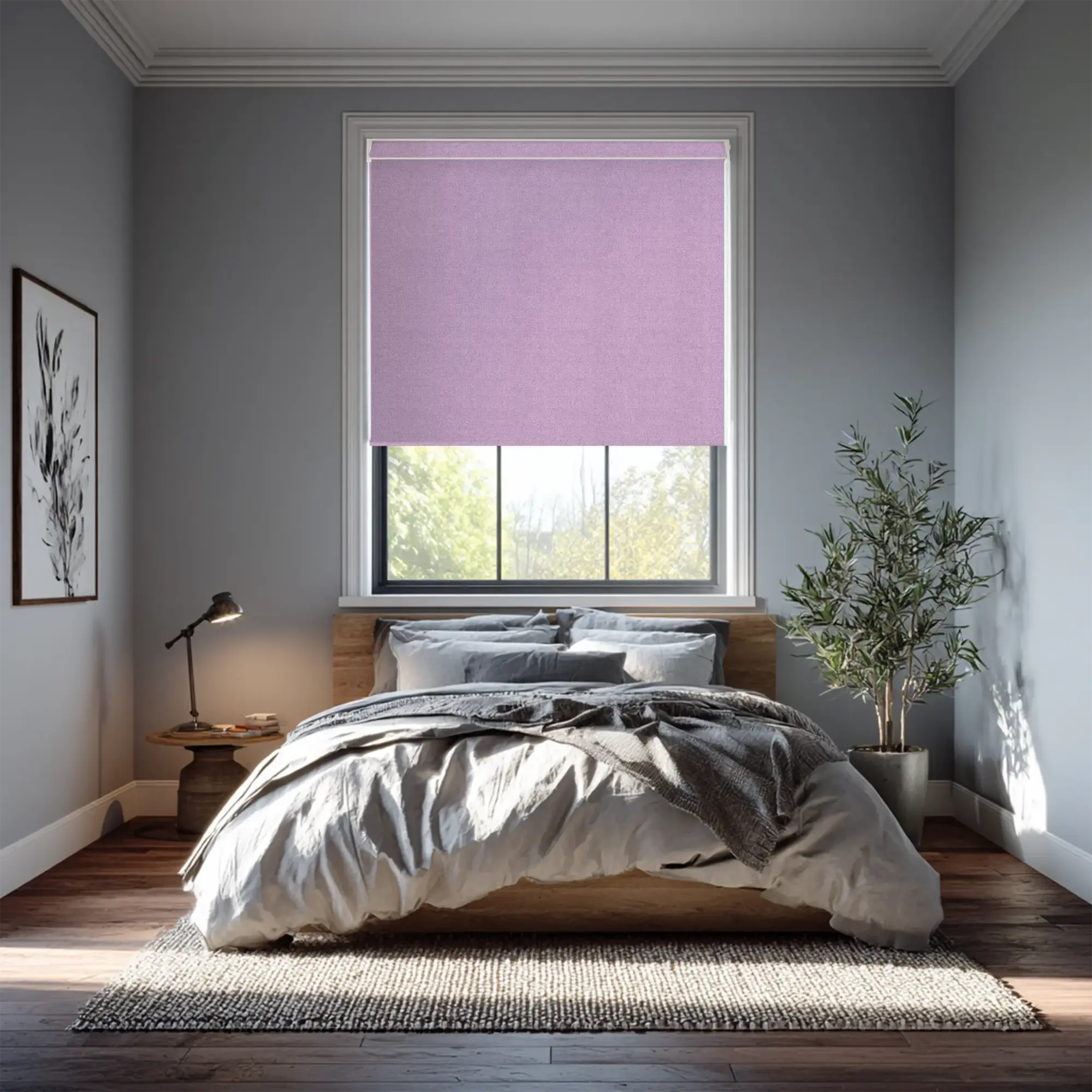 Melbourne Verbena Electric Roller Blind