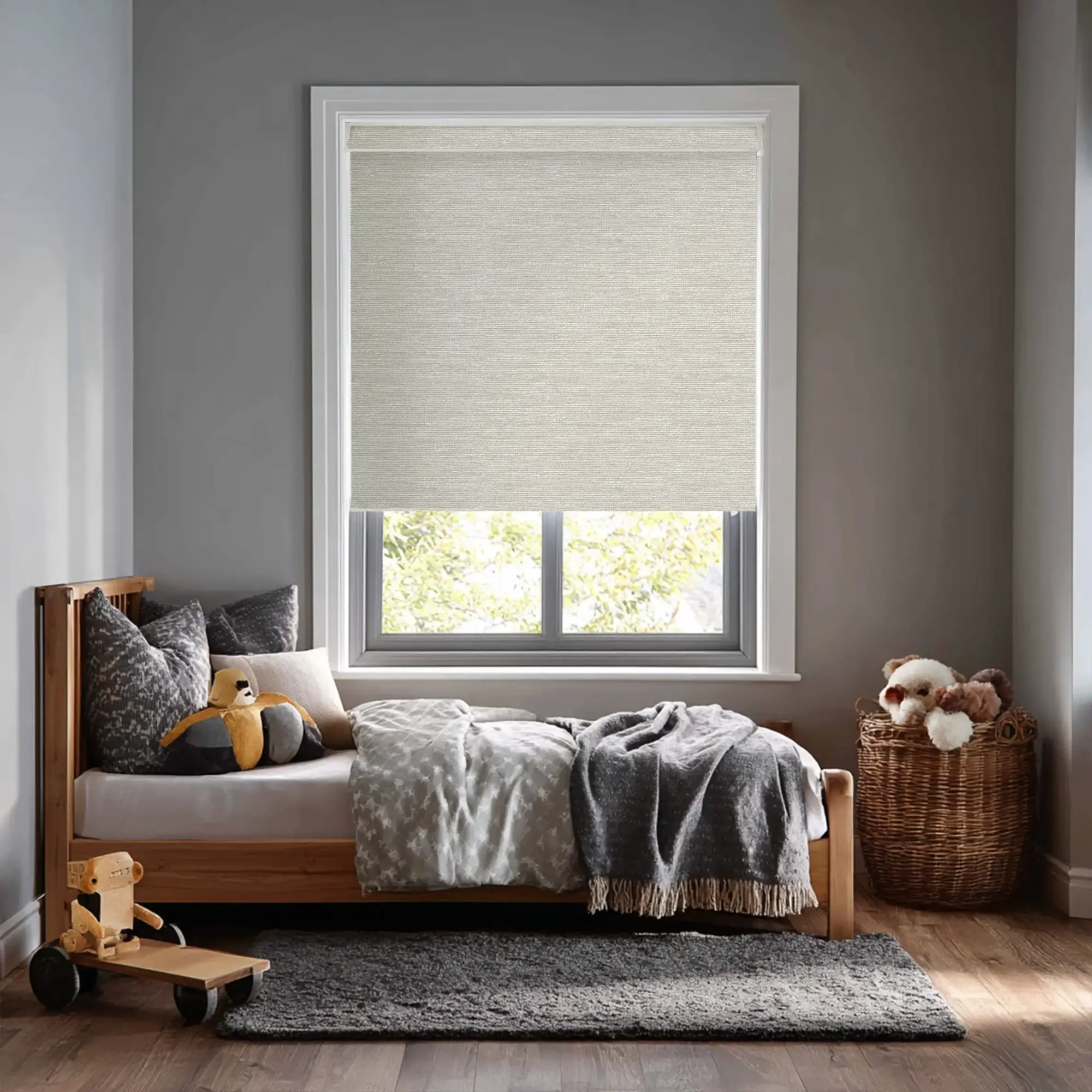 Tokyo Taupe Electric Roller Blind