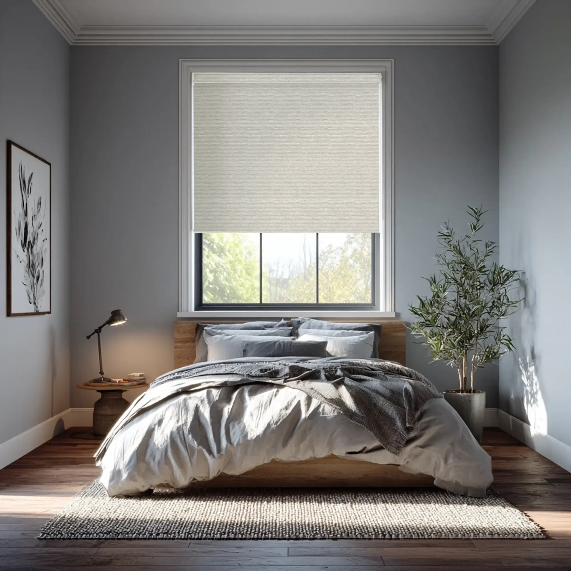 Tokyo Taupe Electric Roller Blind