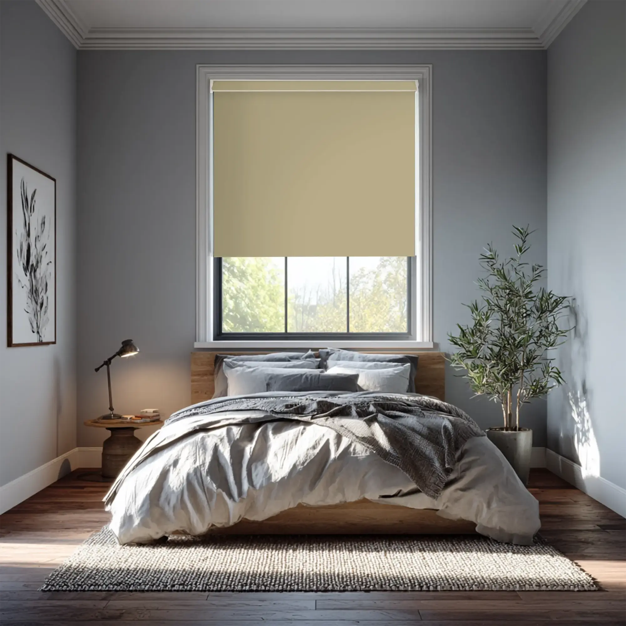 Sand Dune Blackout Electric Roller Blind