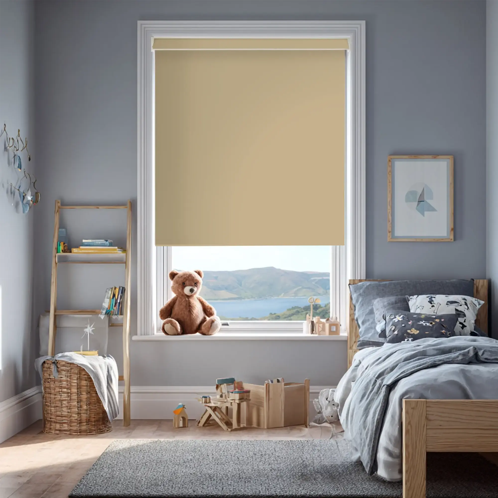 Hemp Seed Blackout Electric Roller Blind