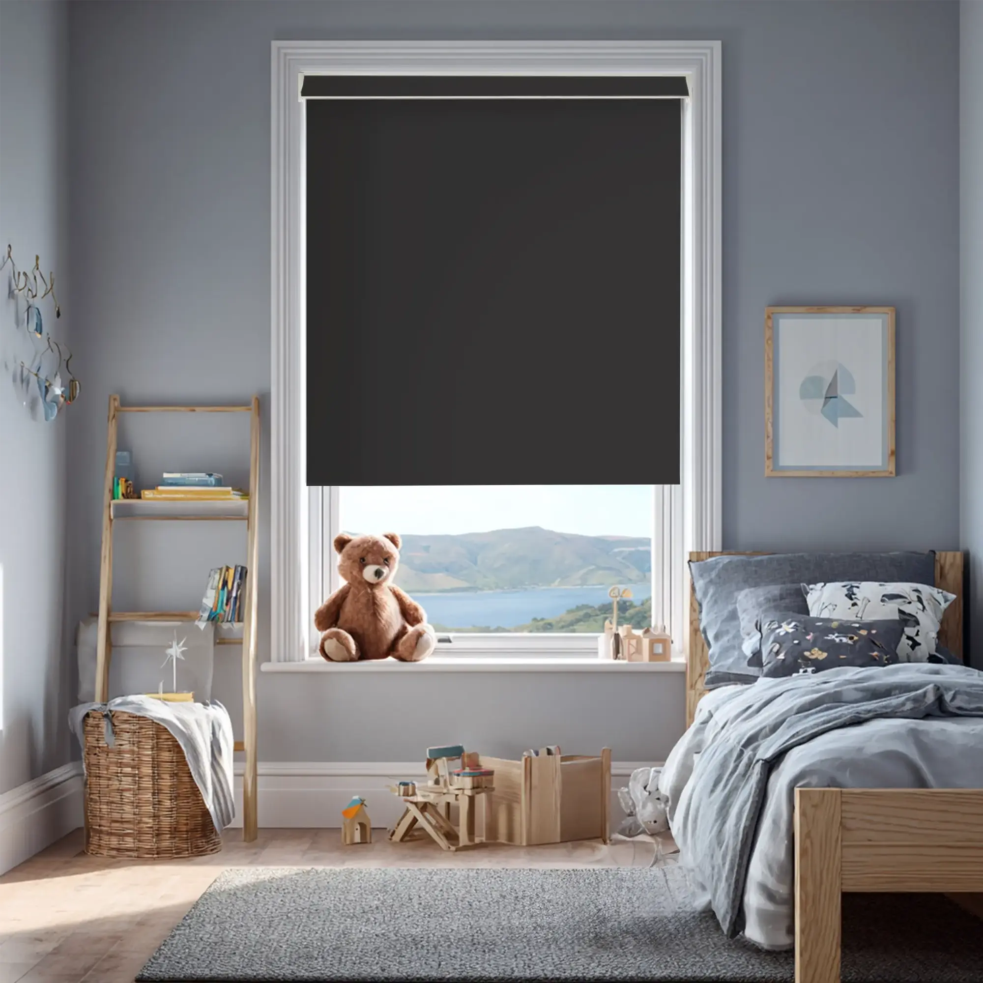 Zinc Blackout Electric Roller Blind