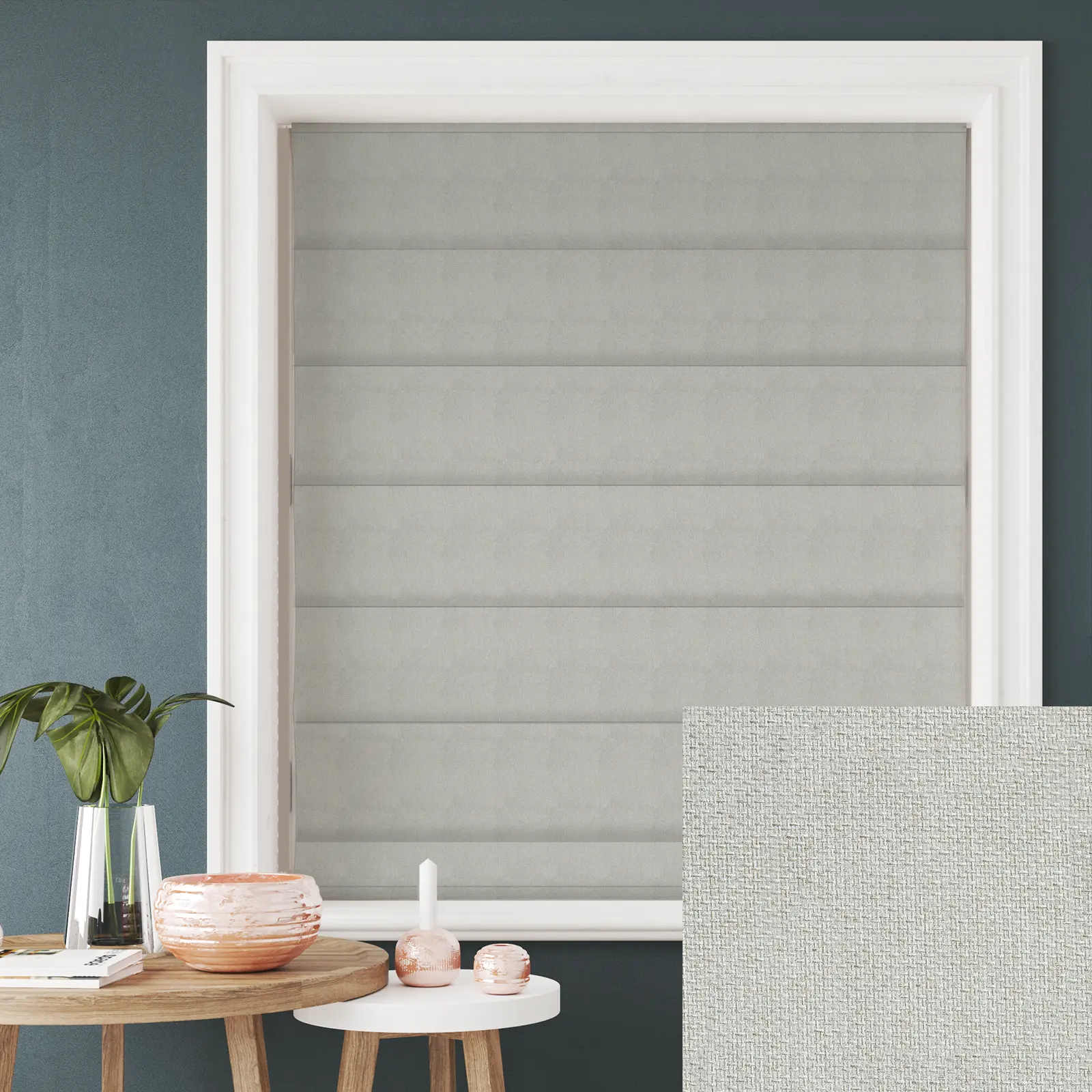 Hampton Quicksilver Blackout Electric Roman Blind