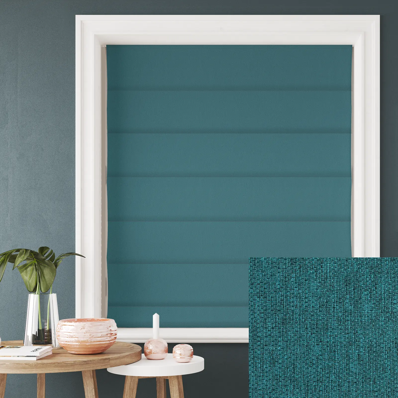 Hampton Poseidon Blackout Electric Roman Blind