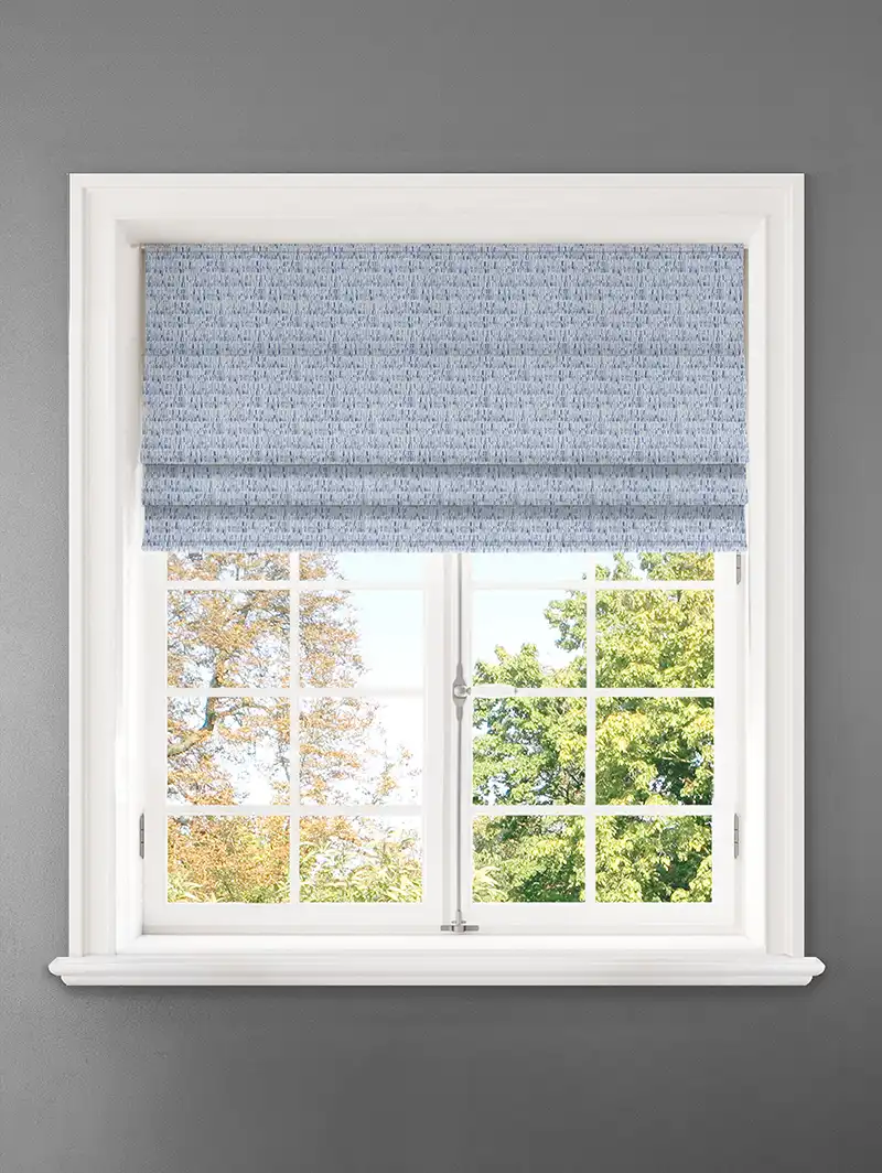 Hudson Cobalt Abstract Pattern Roman Blind