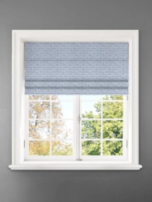 Hudson Cobalt Abstract Pattern Roman Blind