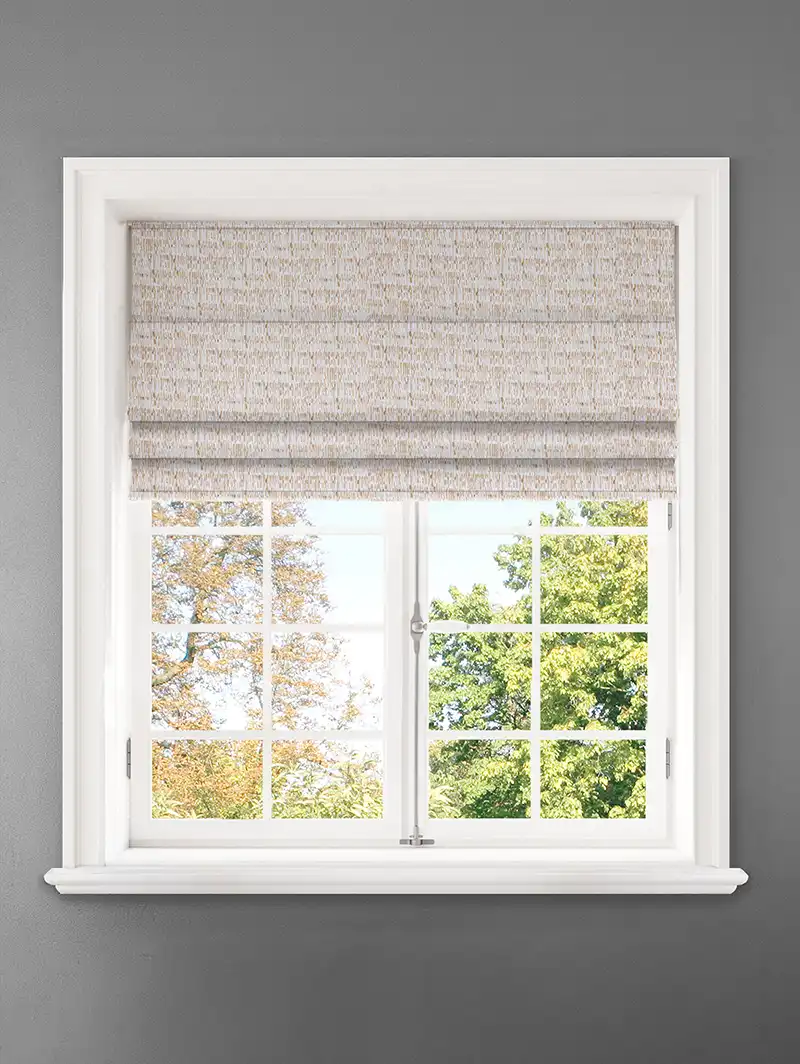 Hudson Ochre Abstract Pattern Roman Blind