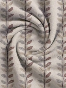 Seedling Stripe Umber Retro Floral Roman Blind