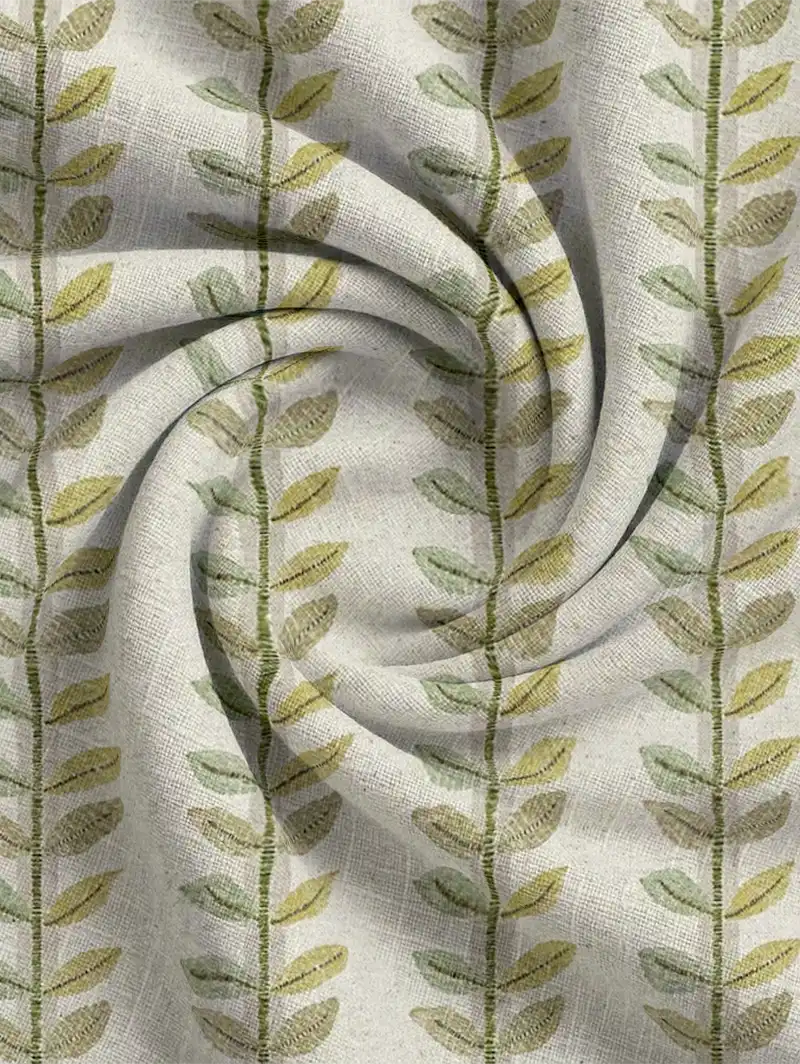Seedling Stripe Cucumber Retro Floral Roman Blind