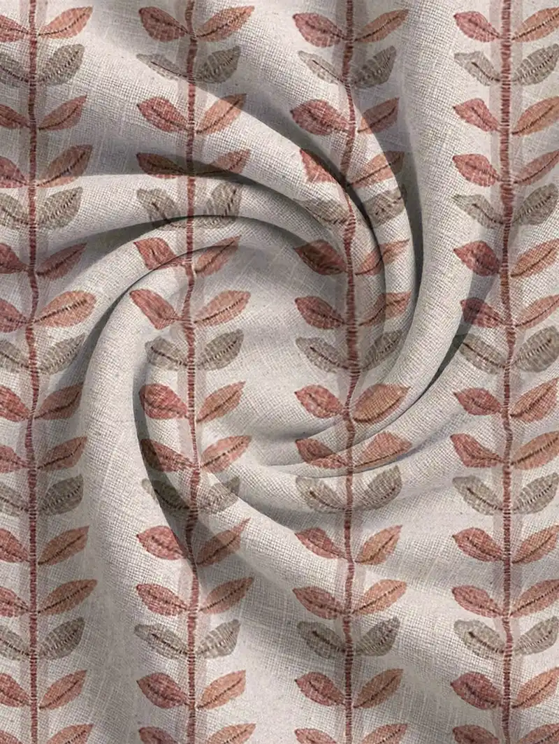 Seedling Stripe Pumpkin Retro Floral Roman Blind