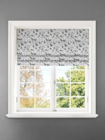 Lunaria Seafoam Leaf Pattern Roman Blind