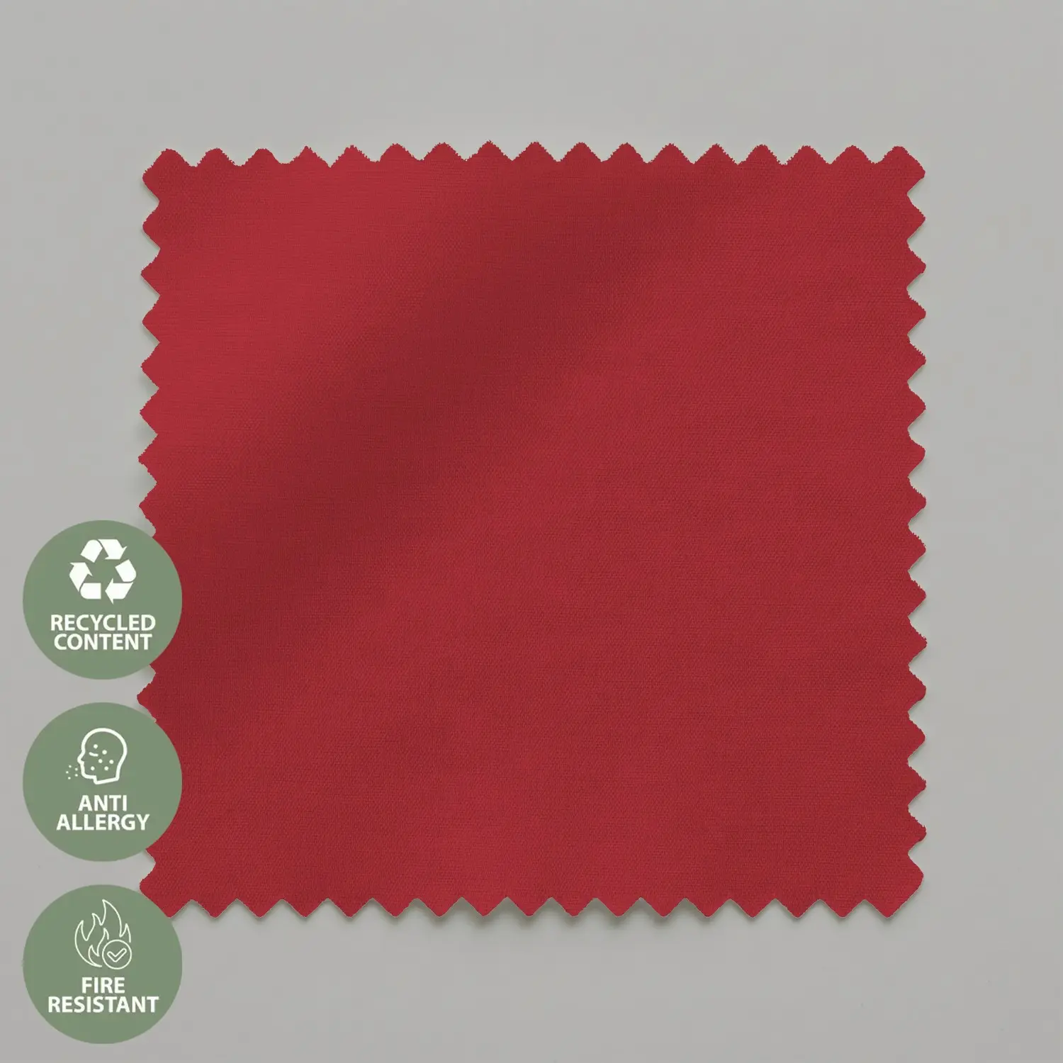Cardinal Red Electric Daylight Roller Blind