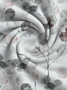 Lunaria Dusk Leaf Pattern Roman Blind