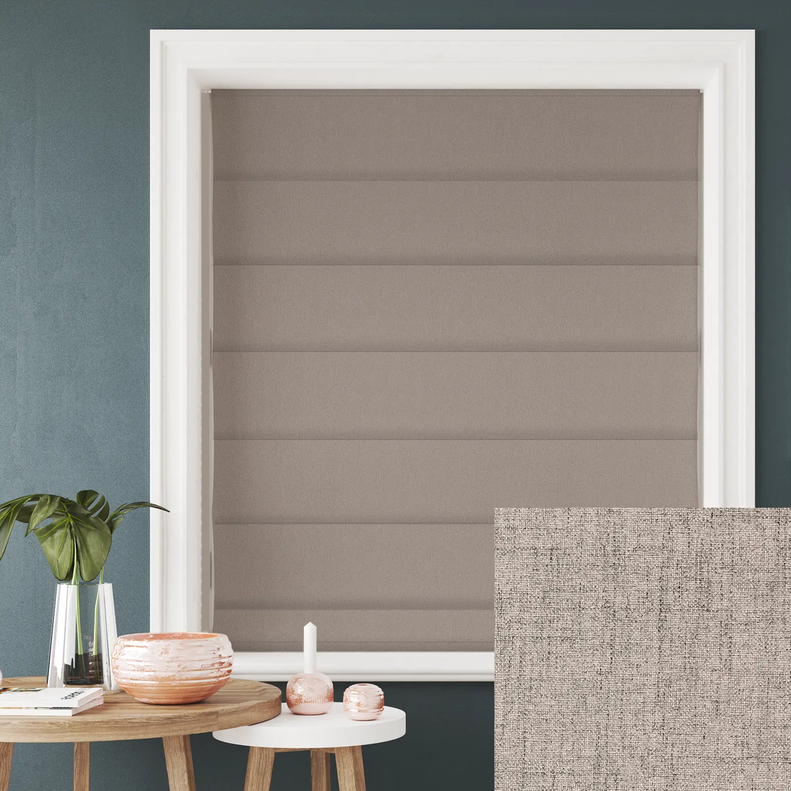 Opulence Cadmium Blackout Electric Roman Blind
