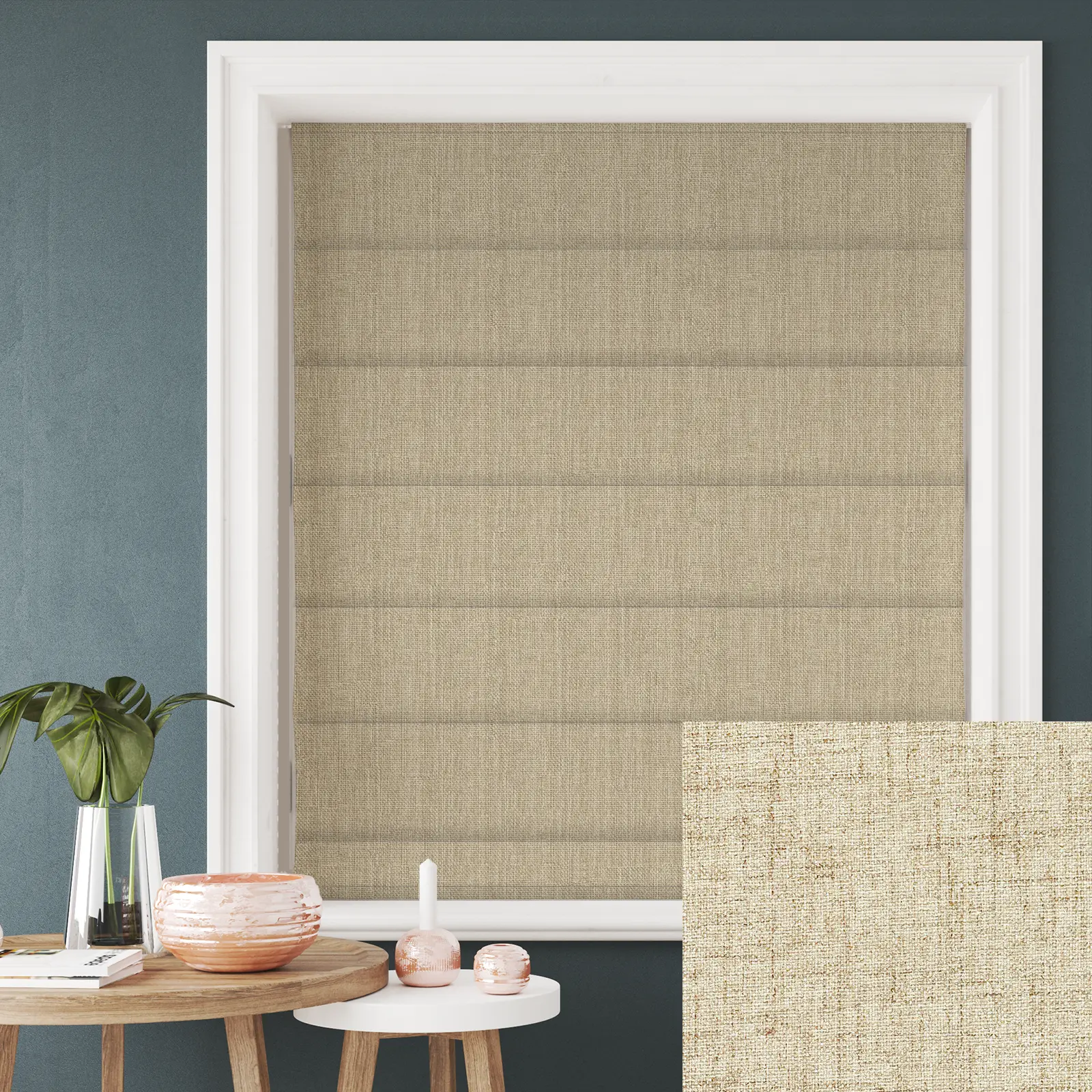 Opulence Harvest Blackout Electric Roman Blind