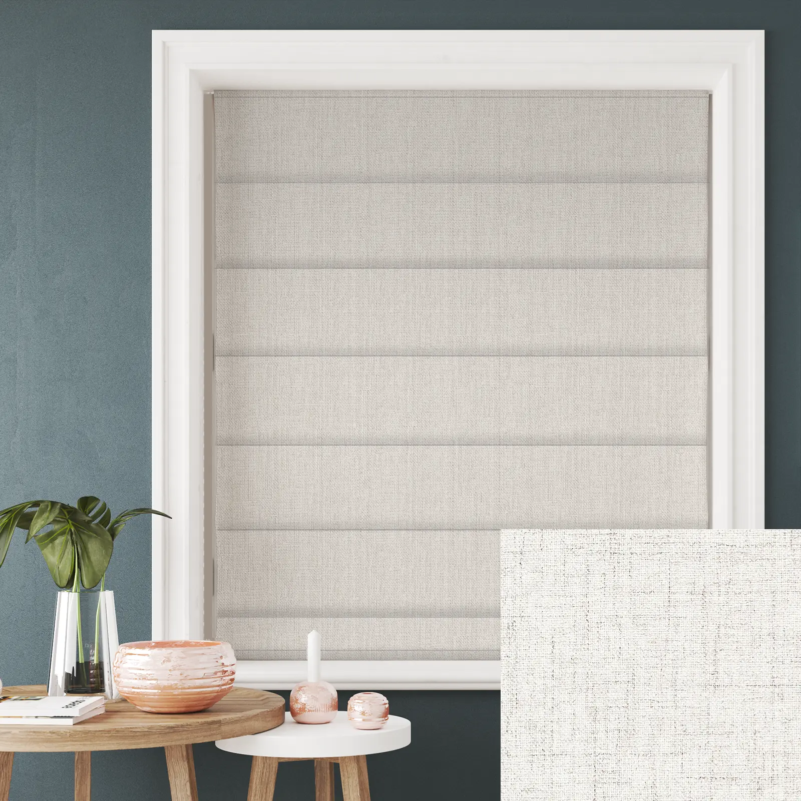 Opulence Iceberg Blackout Electric Roman Blind