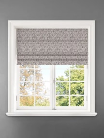 Opulent Charcoal Damask Roman Blind