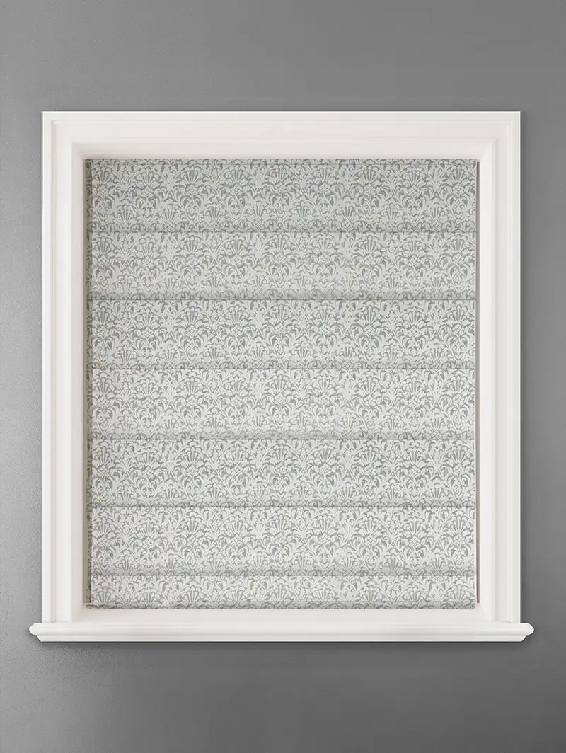 Opulent Duck Egg Damask Roman Blind