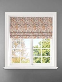 Penelope Jacquard Floral Crimson Floral Pattern Roman Blind