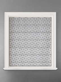 Penthouse Crescent Fern Geometric Pattern Roman Blind