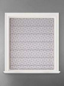Penthouse Crescent Frost Geometric Pattern Roman Blind