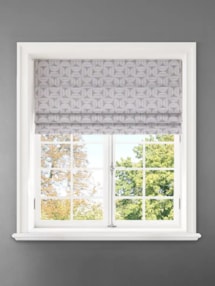 Penthouse Crescent Frost Geometric Pattern Roman Blind