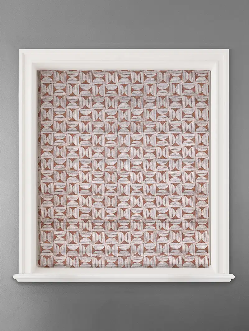 Penthouse Crescent Sandstone Geometric Pattern Roman Blind