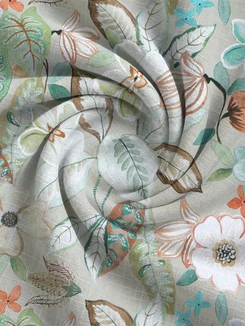 Tropical Garden Summer Floral Pattern Roman Blind