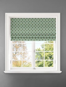 Quant Emerald Retro Floral Roman Blind