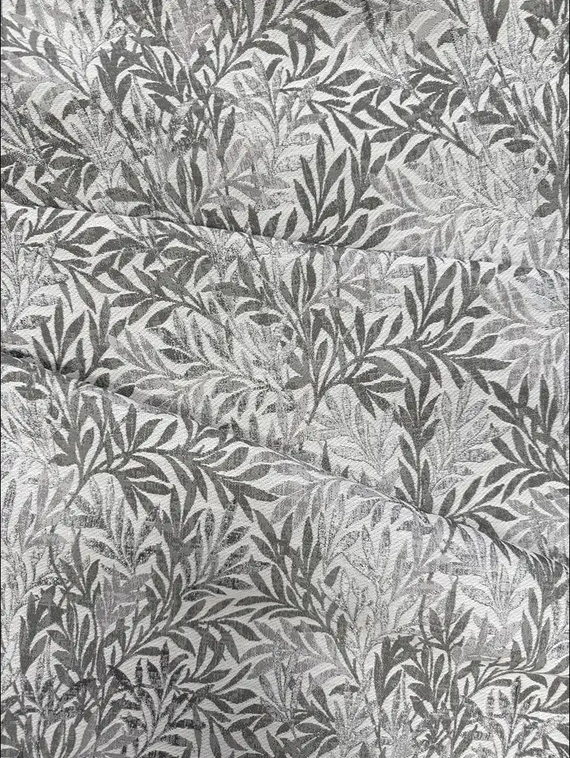 Shadow Fronds Dove Leaf Pattern Roman Blind