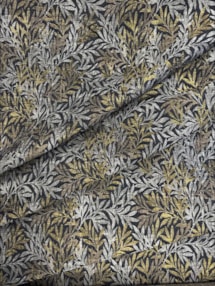 Shadow Fronds Gold Leaf Pattern Roman Blind