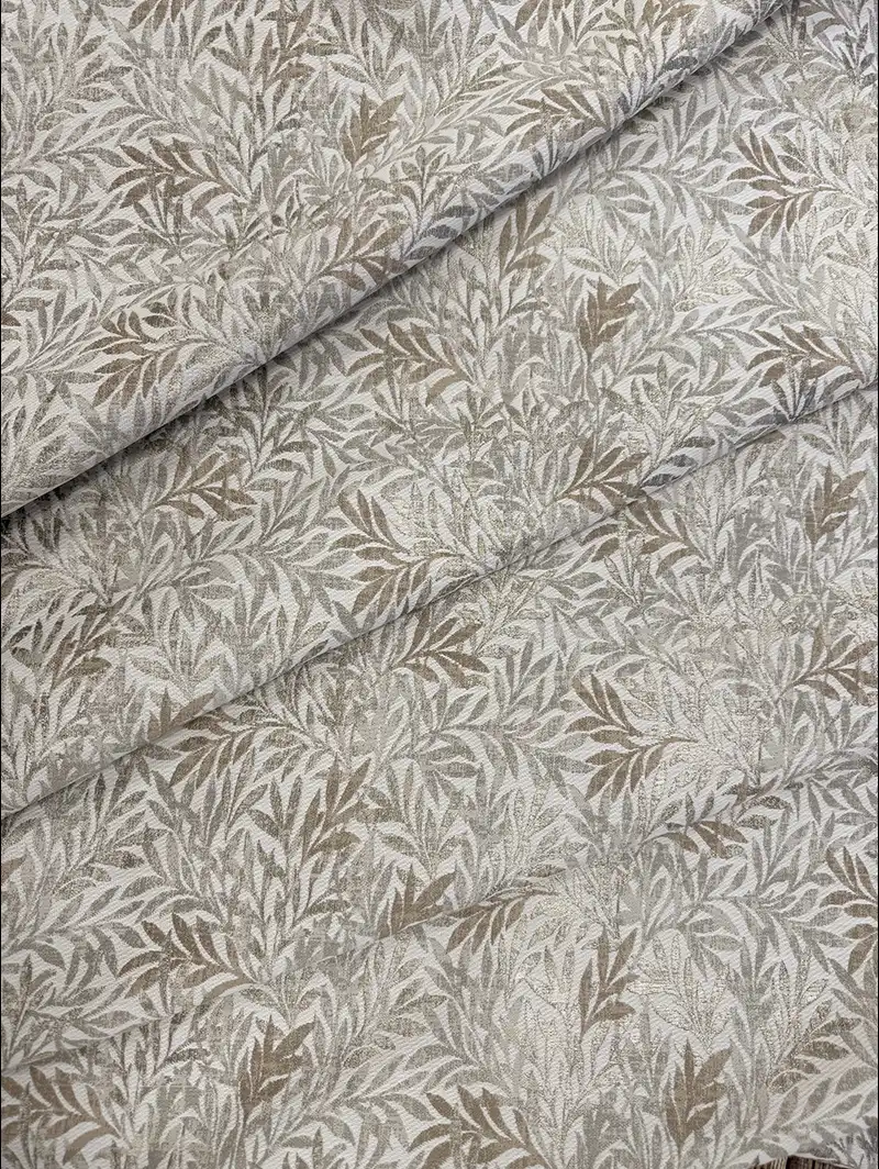 Shadow Fronds Natural Leaf Pattern Roman Blind