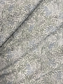Shadow Fronds Seafoam Leaf Pattern Roman Blind