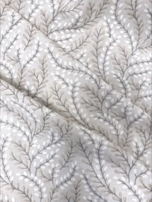 Embroidered Buds Natural Leaf Pattern Roman Blind