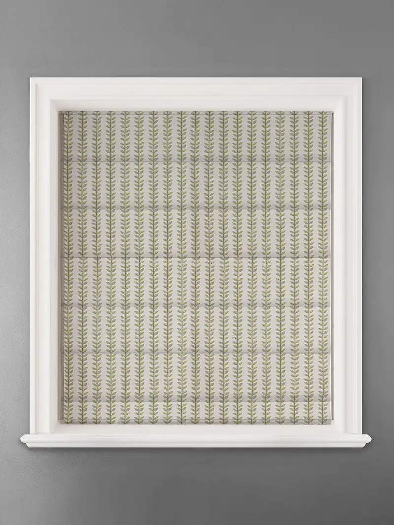 Seedling Stripe Cucumber Retro Floral Roman Blind