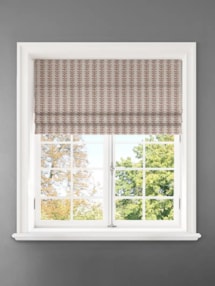 Seedling Stripe Pumpkin Retro Floral Roman Blind