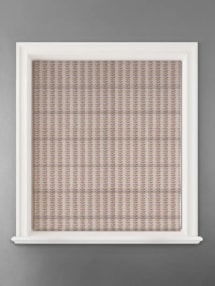 Seedling Stripe Raspberry Retro Floral Roman Blind