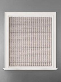 Seedling Stripe Umber Retro Floral Roman Blind