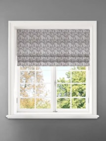 Shadow Fronds Dove Leaf Pattern Roman Blind